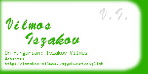 vilmos iszakov business card